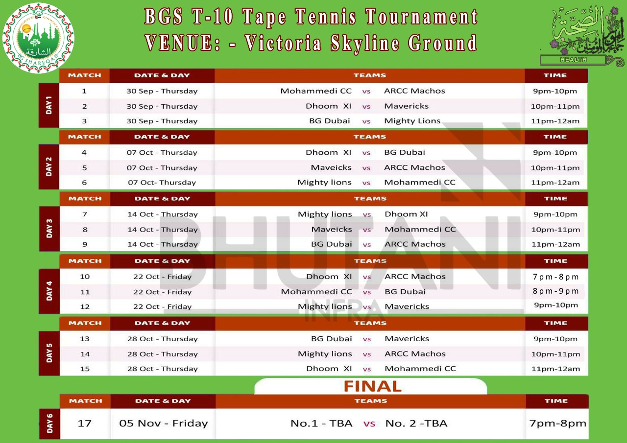 Tape Ball Tournament BG Shareqah